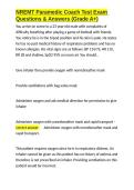 NREMT Paramedic Coach Test Exam Questions & Answers &lpar;Grade A&plus;&rpar;&period;docx&NewLine;&NewLine;
