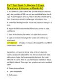 EMT Test Bank 3-&comma; Module 3 Exam Questions & Answers &lpar;Grade A&plus;&rpar;&period;docx&NewLine;&NewLine;