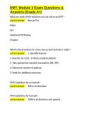 EMT Module 3 Exam Questions & Answers &lpar;Grade A&plus;&rpar;&period;docx&NewLine;&NewLine;