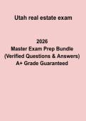 Utah Real Estate Exam PDF &vert; Practice Test&comma; Study Guide & Questions with Answers