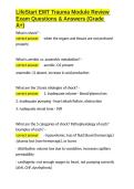 LifeStart EMT Trauma Module Review Exam Questions & Answers &lpar;Grade A&plus;&rpar;&period;docx&NewLine;&NewLine;