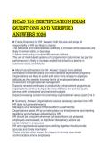HCAD 710 CERTIFICATION EXAM&NewLine;QUESTIONS AND VERIFIED&NewLine;ANSWERS 2026 