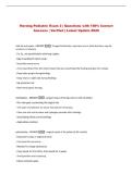 Herzing Pediatric Exam 2 &vert; Questions with 100&percnt; Correct&NewLine;Answers &vert; Verified &vert; Latest Update 2026