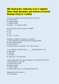 ABC Wastewater Collection Level 3 Updated&NewLine;Study Guide Questions and Answers &vert; Focused&NewLine;Revision Pack &vert; A&plus; Verified