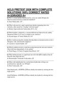 ACLS PRETEST 2026 WITH COMPLETE SOLUTIONS 100&percnt; CORRECT RATED A&plus;&vert;&vert;GRADED A&plus;