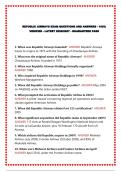 REPUBLIC AIRWAYS EXAM QUESTIONS AND ANSWERS - 100&percnt; VERIFIED - LATEST 2026&sol;2027 - GUARANTEED PASS