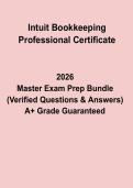 Intuit Bookkeeping Professional Certificate PDF &vert; Study Guide&comma; Practice Questions & Answers