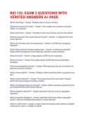 BIO 132- EXAM 2 QUESTIONS WITH VERIFIED ANSWERS A&plus; PASS