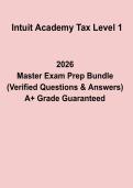 Intuit Academy Tax Level 1 PDF &vert; Study Guide&comma; Practice Questions & Answers