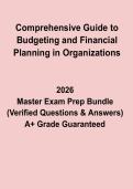 Comprehensive Guide to Budgeting & Financial Planning in Organizations PDF &vert; Study Guide & Notes