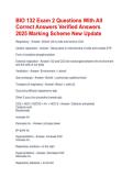BIO 132 Exam 2 Questions With All Correct Answers Verified Answers 2025 Marking Scheme New Update