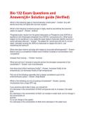 Bio 132 Exam Questions and Answers&vert;&vert;A&plus; Solution guide &lpar;Verified&rpar;