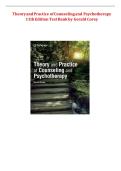 Test Bank Theory and Practice of Counseling and Psychotherapy 11th Edition by Gerald Corey&vert;&vert; LATEST EDITION 2026