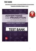 Test Bank for Advertising and Promotion an Integrated Marketing Communications Perspective 13th Edition &lpar;Chapter 1 to 21&rpar;