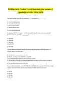 PSI Maryland Practice Exam&vert; Questions and answers &vert; Updated RATED A&plus; 2026&vert; NEW