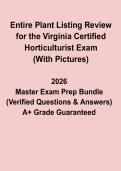 Entire Plant Listing Review &ndash; Virginia Certified Horticulturist Exam PDF &vert; Study Guide & Plant ID