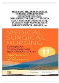 Medical-Surgical Nursing&colon; Concepts for Interprofessional Collaborative Care &lpar;11th Edition&rpar; &ndash; Complete Test Bank Questions and Answers&comma; All Chapters 1&ndash;74