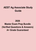 AEST Ag Associate Study Guide &ndash; Complete Agriculture Certification Exam Preparation Notes