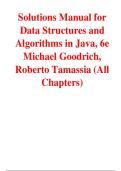 Solutions Manual for &NewLine;Data Structures and &NewLine;Algorithms in Java&comma; 6e &NewLine;Michael Goodrich&comma; &NewLine;Roberto Tamassia &lpar;All &NewLine;Chapters&rpar;