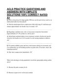 ACLS PRACTICE QUESTIONS AND ANSWERS WITH COMPLETE SOLUTIONS 100&percnt; CORRECT RATED A&plus;