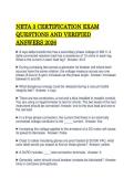 NETA 3 CERTIFICATION EXAM&NewLine;QUESTIONS AND VERIFIED&NewLine;ANSWERS 2026 