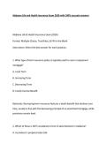 Alabama Life and Health Insurance Exam 2026 with 100- accurate answers&period;