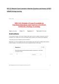 BIO 121 Module 6 Exam Essentials in Nutrition Questions and Answers &lpar;LATEST UPDATE&rpar; Portage