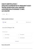 CRCST CERTIFICATION &vert; UPDATE&vert;COMPREHENSIVE FREQUENT MOST-TESTED QUESTIONS AND VERIFIED ANSWERS&sol;SOLUTIONS&vert;GET IT 100&percnt; ACCURATE&excl;&excl;