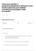 TCDHA RAD MIDTERM 1 &vert; UPDATE&vert;COMPREHENSIVE FREQUENT MOST-TESTED QUESTIONS AND VERIFIED ANSWERS&sol;SOLUTIONS&vert;GET IT 100&percnt; ACCURATE&excl;&excl;
