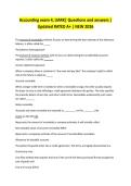 Accounting exam 4&comma; UARK&vert; Questions and answers &vert; Updated RATED A&plus; &vert; NEW 2026