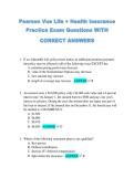 Pearson Vue Life &plus; Health Insurance &NewLine;Practice Exam Questions WITH  &NewLine;CORRECT ANSWERS 
