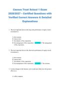 Cannon Trust School 1 Exam &NewLine;2026&sol;2027 &ndash; Certified Questions with &NewLine;Verified Correct Answers & Detailed &NewLine;Explanations 