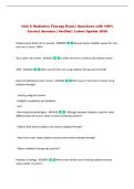 Unit 3&colon; Radiation Therapy Exam &vert; Questions with 100&percnt;&NewLine;Correct Answers &vert; Verified &vert; Latest Update 2026