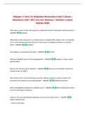 Chapter 1&colon; Intro To Radiation Protection &lpar;Unit 1&rpar; Exam &vert;&NewLine;Questions with 100&percnt; Correct Answers &vert; Verified &vert; Latest&NewLine;Update 2026
