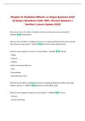 Chapter 8&colon; Radiation Effects on Organ Systems &lpar;Unit&NewLine;2&rpar; Exam &vert; Questions with 100&percnt; Correct Answers &vert;&NewLine;Verified &vert; Latest Update 2026
