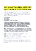 NSG 6998 ACTUAL EXAM QUESTIONS&NewLine;AND COMPLETE STUDY GUIDE 2026