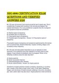 NSG 6998 CERTIFICATION EXAM&NewLine;QUESTIONS AND VERIFIED&NewLine;ANSWERS 2026 