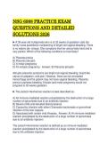 NSG 6998 PRACTICE EXAM&NewLine;QUESTIONS AND DETAILED&NewLine;SOLUTIONS 2026