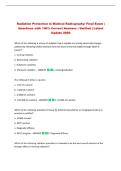 Radiation Protection in Medical Radiography&sol; Final Exam &vert;&NewLine;Questions with 100&percnt; Correct Answers &vert; Verified &vert; Latest&NewLine;Update 2026