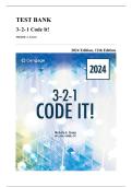 Test Bank &mdash; 3-2-1 Code It&excl; 2024 Edition&comma; 12th Edition &lpar;Green&comma; 2024&rpar;&comma; Chapters 1-20 &vert; All Chapters Covered