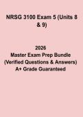 NRSG 3100 Exam 5 &lpar;Units 8 & 9&rpar; PDF &ndash; Nursing Study Guide & Practice Questions