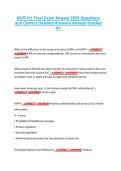 NUR 111 Final Exam Newest 2026 Questions &NewLine;and Correct Detailed Answers Already Graded &NewLine;A&plus; 