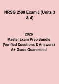 NRSG 2500 Exam 2 &lpar;Units 3 & 4&rpar; PDF &ndash; Nursing Study Guide & Practice Questions
