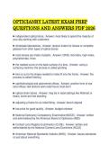 OPTICIANRY LATEST EXAM PREP&NewLine;QUESTIONS AND ANSWERS PDF 2026
