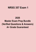 NRSG 357 Exam 1 PDF &ndash; Nursing Study Guide & Practice Questions for Exam Preparation