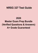 NRSG 327 PDF &ndash; Complete Nursing Study Guide&comma; Revision Notes & Practice Questions