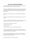 NUR 111 UNIT 2 QUESTIONS AND ANSWERS