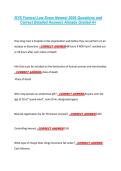 NYS Funeral Law Exam Newest 2026 Questions and &NewLine;Correct Detailed Answers Already Graded A&plus; 