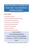 SPCE 610 Midterm Comprehensive Study Guide &plus; Exam Questions & Solutions Graded A&plus;