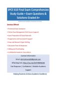 SPCE 610 Final Exam Comprehensive Study Guide &plus; Exam Questions & Solutions Graded A&plus;